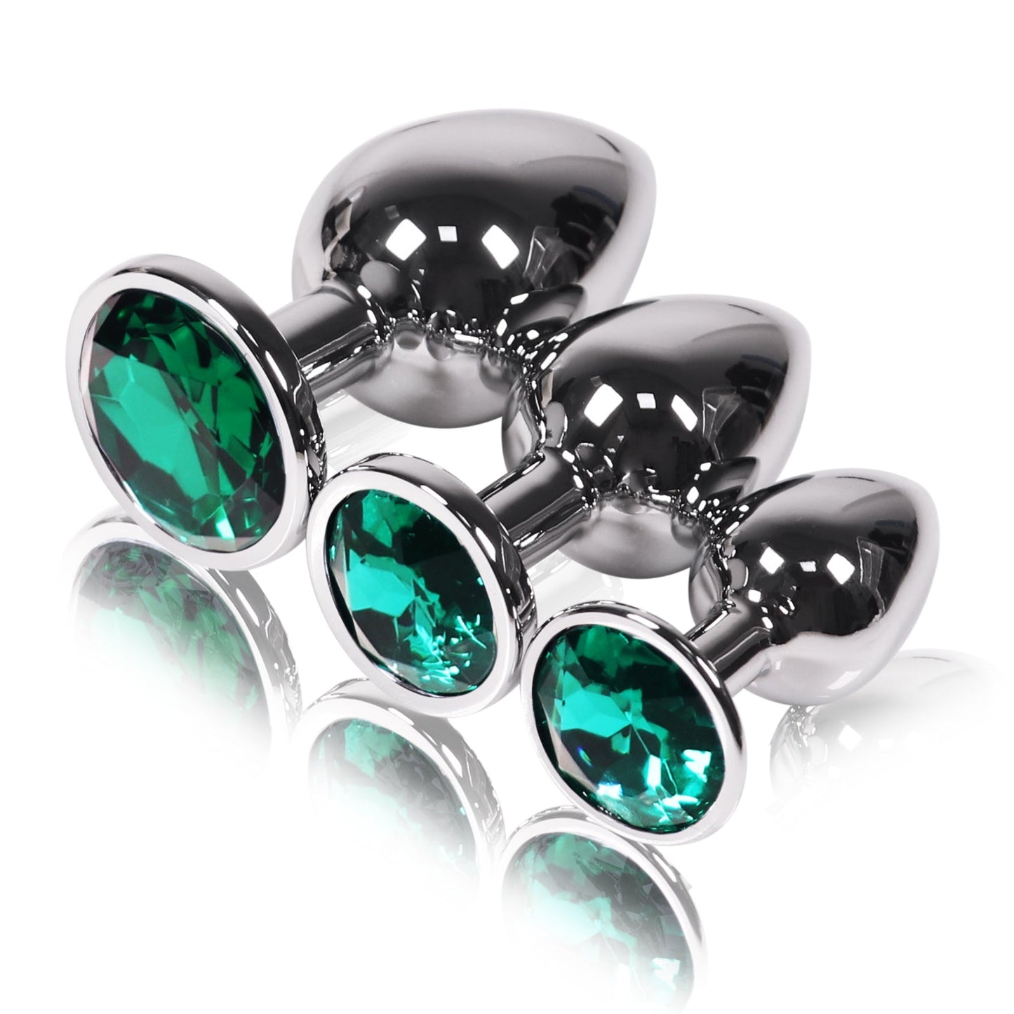 Metalen Buttplug Set - Groen - OHYES.nl