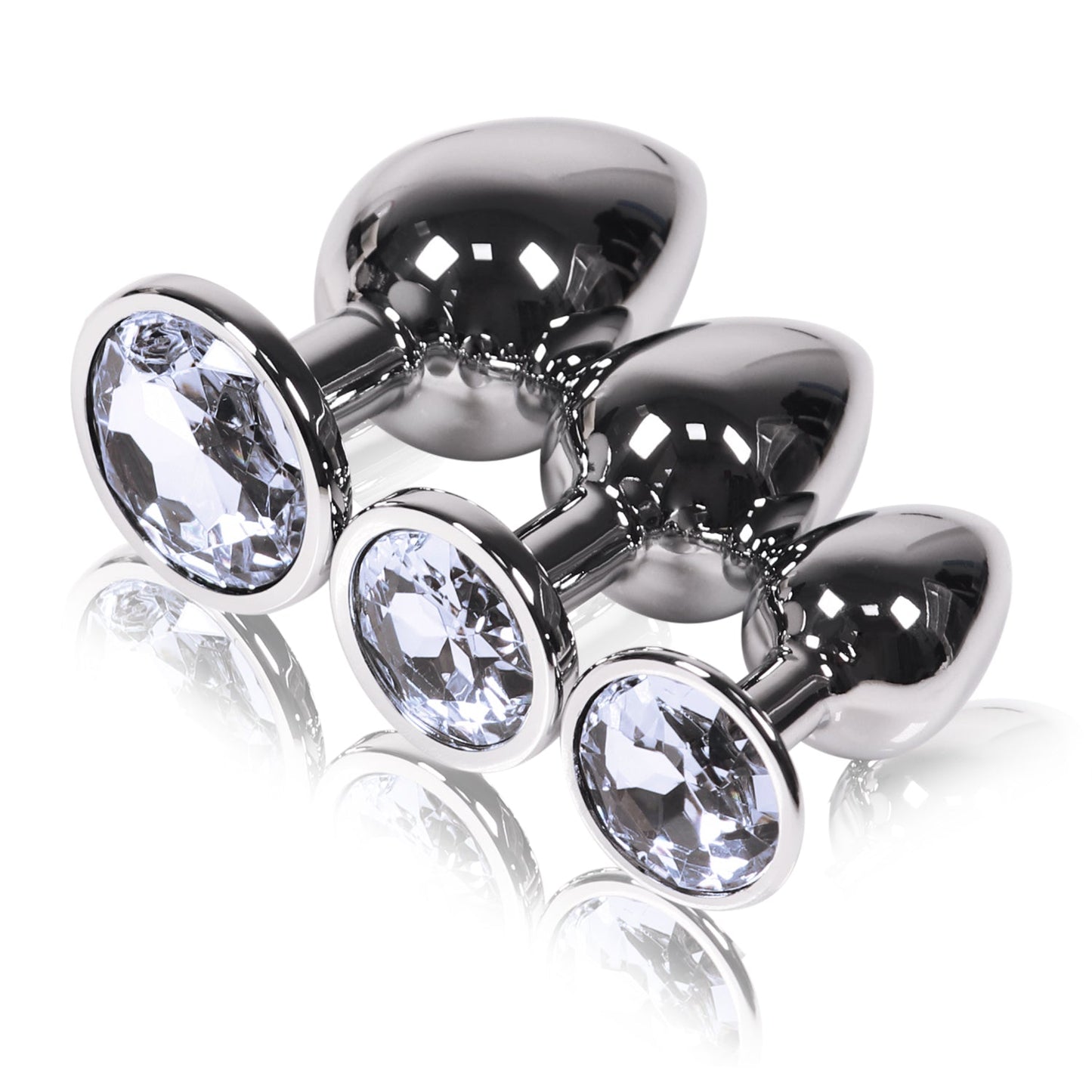 Metalen Buttplug Set - Wit - OHYES.nl