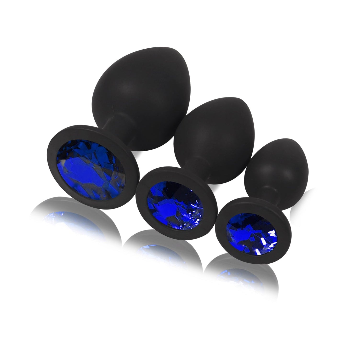 Siliconen Buttplug Set - Blauw - OHYES.nl