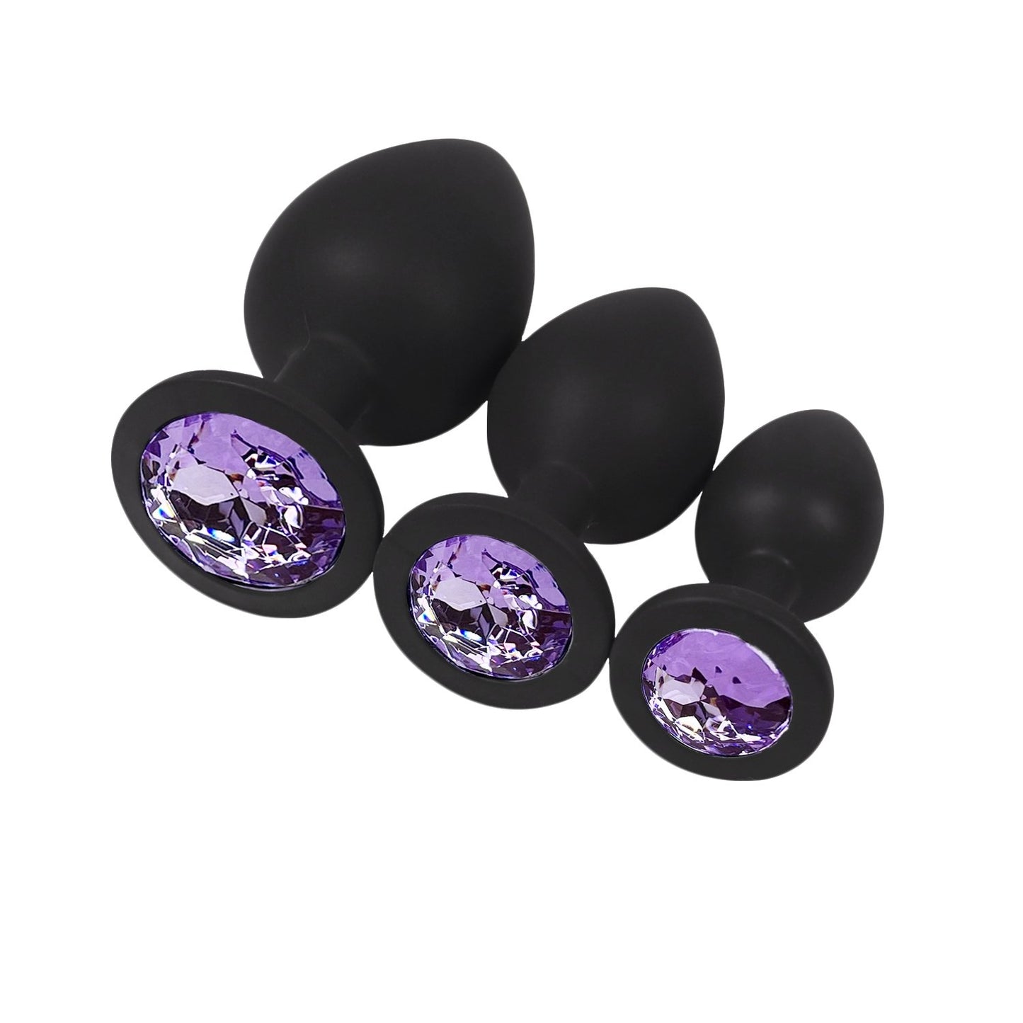 Siliconen Buttplug Set - Lila - OHYES.nl