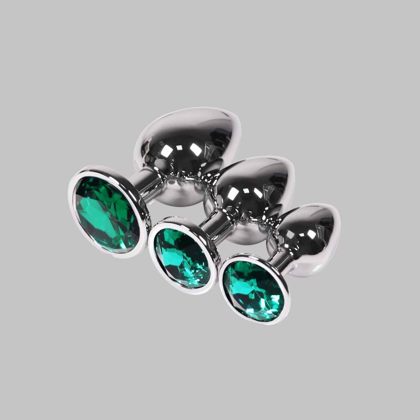 Metalen Buttplug Set - Groen - OHYES.nl