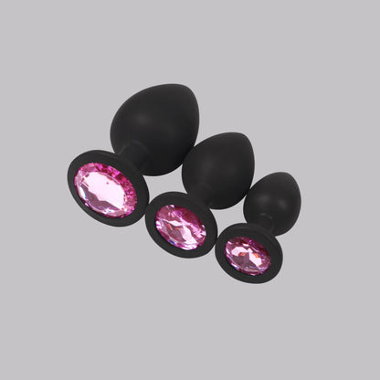 Siliconen Buttplug Set - Roze - OHYES.nl