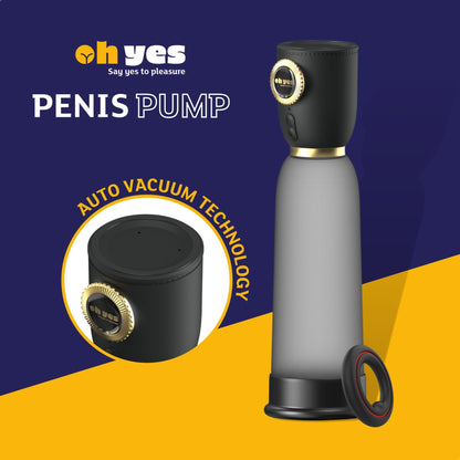 Automatische Penis Pomp met cockringen - OHYES.nl