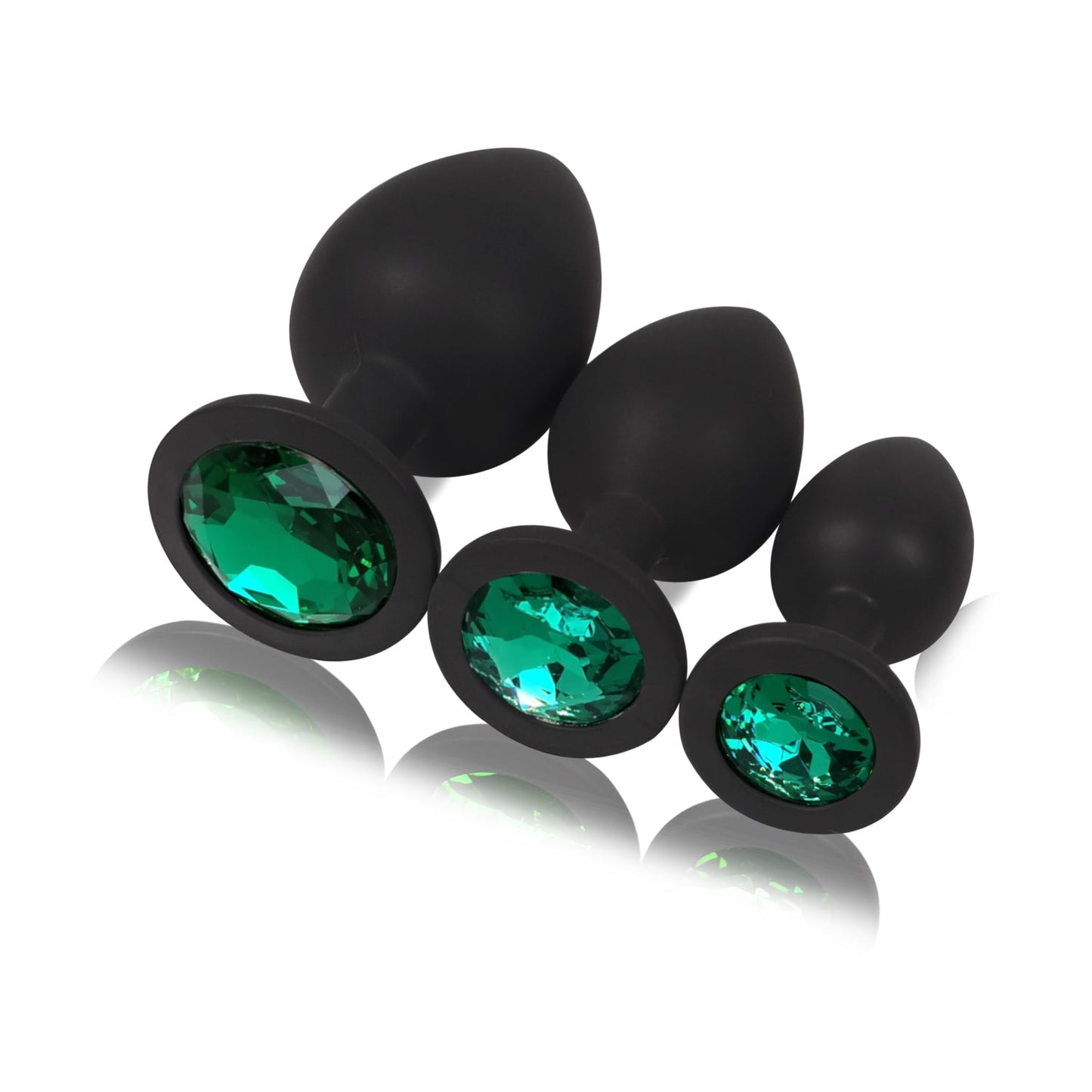 Siliconen Buttplug Set - Groen - OHYES.nl