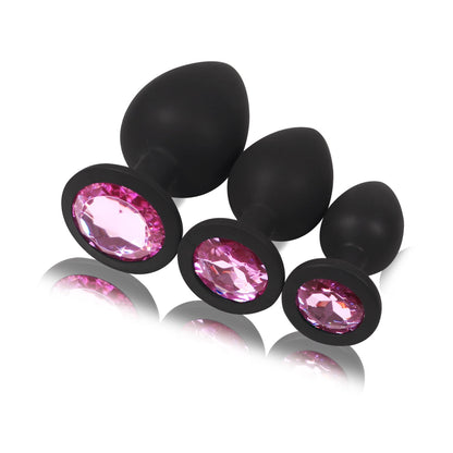 Siliconen Buttplug Set - Roze - OHYES.nl